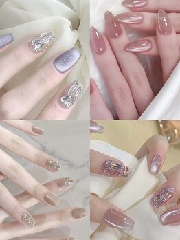 シーズネイル(She's Nail)の写真/【今月のNail￥5980】流行のカラー☆"She's Nail"でおしゃれな指先に♪視線を奪う可愛いネイルで気分もUP！