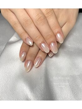 レモン(Lemon)/ホワイトパウダーネイル