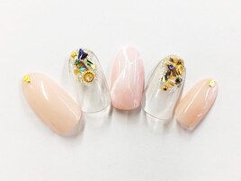 シェル、大理石ネイル