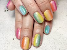 ヘアーアンドネイル ルシア(Hair&Nail Lucia)/虹色グラデーションネイル！