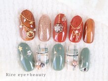 リール アイプラスビューティー(Rire eye + beauty)/冬Xmas大人チェックネイル¥6980