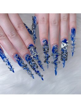 ティアラネイル(TIARA NAIL)の写真/【自店はいつでも付替オフ無料☆】時間無制限10本付け放題！カラー&ラメ何色でも&ストーン使い放題♪