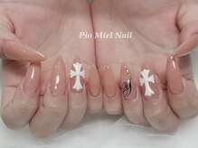 ピオミエルネイル 新宿(pio miel nail)/きれいめクロスデザイン