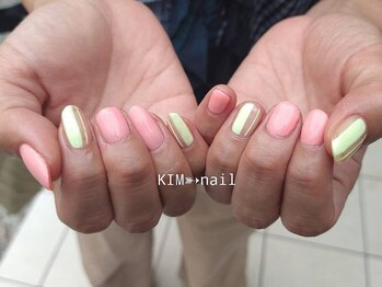 ケイアイエムネイル(KIM nail)/pastel × stripe