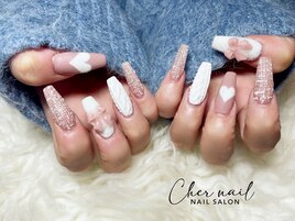 ふわふわファー【Cher nail】