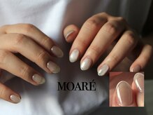 モアレネイル(moare' nail)/ハンド/スキニーフレンチ ¥8,000