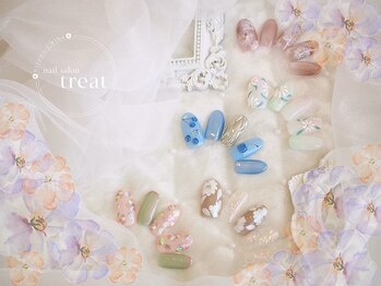 トリート(treat)の写真/春ネイル豊富♪《過去デザインもOK☆》豊富な選択肢で【可愛い】が必ず見つかる◎贅沢ケア付で理想の指先へ