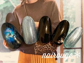 虹色石ネイル♪