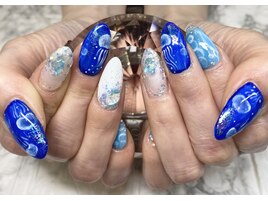 涼しげクラゲネイル☆