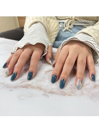 くすみブルー！