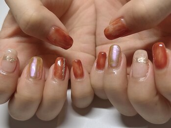 エイト アイラッシュアンドネイル 大宮店(eight)/秋色ニュアンスデザイン