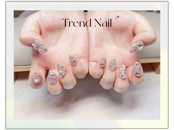 トレンドネイルスタジオ(Trend Nail Studio)/ワンカラーのストーン付け放題