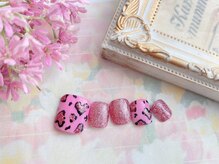 ネイルサロン&スクール ジーナ(GINA)/ハート×ヒョウ柄ネイル