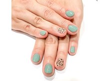 ヘアアンドネイル ミューズ 新浦安店(HAIR&NAIL MUSE)/レオパード/エメラルドグリーン