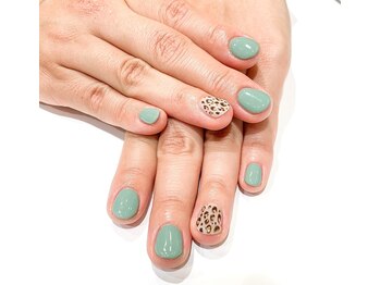 ヘアアンドネイル ミューズ 新浦安店(HAIR&NAIL MUSE)/レオパード/エメラルドグリーン