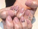 ピンクベージュネイル