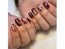 カイヤナイト(Nail Salon Kyanite)の雰囲気（サンプル多数♪トレンドボルドー×ニュアンス秋インクデザイン）