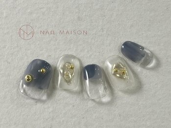 ネイルメゾン 梅田(NAIL MAISON)/ポップブルーゴールドニュアンス