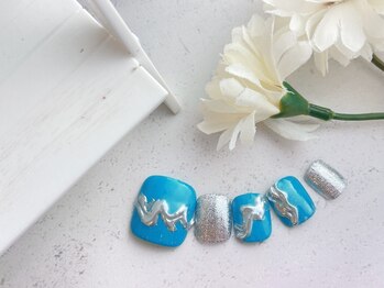 ネイルサロン&スクール ジーナ(GINA)/うねうねミラーネイル