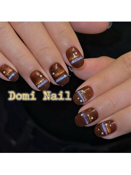 Domi Nail Salon 渋谷店　長さだし/持ち込み/フィルイン/ワンホン/マグネット×ホロ＊