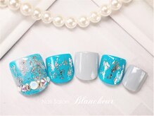 ネイルサロン ブランシュール(Nail Salon Blancheur)/ホイルのおしゃれフットネイル