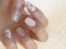 アイネイルズ 天神今泉店(I-nails)/【sana.i】ミラーハートネイル