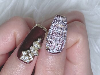 リアンネイル(lian nail)/絶対かわいい!ツイードネイル