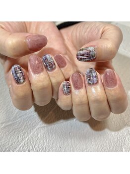 リファインネイル(refinenail)/ニュアンスツイードネイル