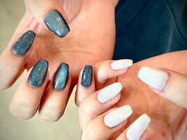 アシメブルべマグネットネイル☆