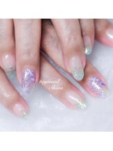たゆ ネイル(たゆnail)/パラジェル手描きフラワーネイル