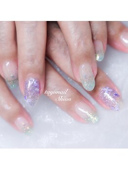 たゆ ネイル(たゆnail)/パラジェル手描きフラワーネイル