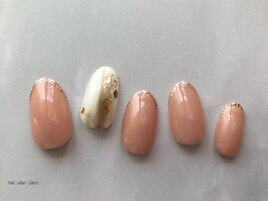ラメ細フレンチネイル