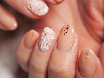 ビューティトリップ(Beauty TRIP)/トレンドのツィード柄ネイル