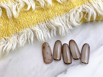 ネイルサロン&スクール ジーナ(GINA)/クリアブラウンネイル