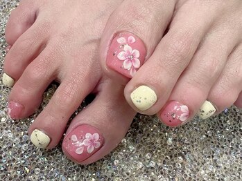 マーノ 稲毛海岸店の写真/【可愛いフットデザインも多数◎】ネイルが初めてで不安な方や、お仕事上ハンドが出来ない方にもオススメ★