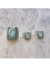 ネイルサロンリュクス (nailsalon Luxe)/フットネイル　ブルーマグネット
