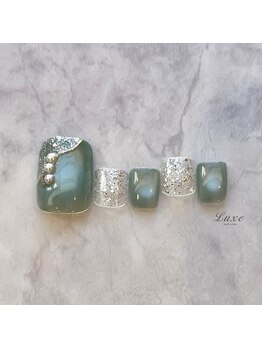 ネイルサロンリュクス (nailsalon Luxe)/フットネイル ブルーマグネット