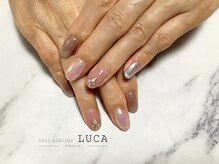 ネイルアトリエルカ(nail atelier LUCA)/C-2 大人可愛いオーロラネイル