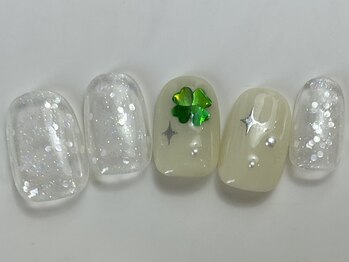 ネイルメゾン 天神店(NAIL MAISON)/ホログラムハート四つ葉¥7000