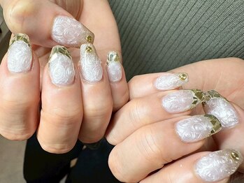 ヌル ネイル 堀江(NURU NAIL HORIE)/パールローズアレンジニュアンス