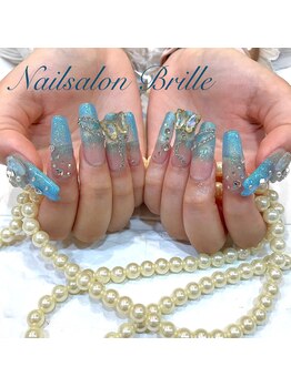 エスフィーネイルサロン ブリーユ(Esfy nailsalon Brille)/水色ネイル