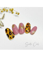 スイート シエル(Suite Ciel)/ピンク×ヒョウ柄ネイル