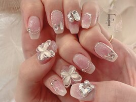 チーク/キラキラ/ワンホンネイル