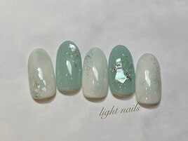 水色ネイル