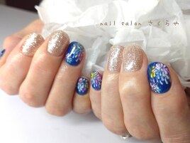 花火デザイン☆夏ネイル