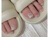 【フット】親指アート＊ワンカラー＋ポイントデザイン￥8,900