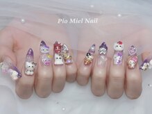 ピオミエルネイル 新宿(pio miel nail)/キティ尽くしガーリーネイル