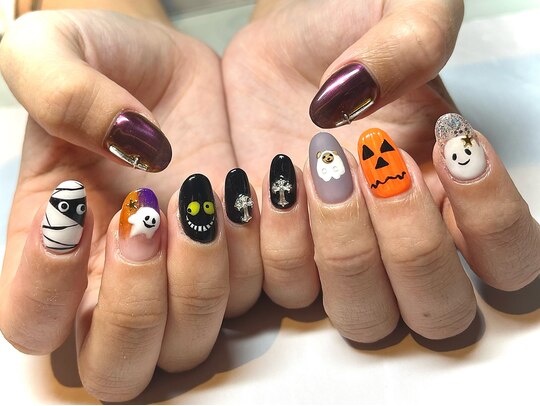 2025年冬】おばけのネイルデザイン集｜人気順｜ホットペッパービューティー 