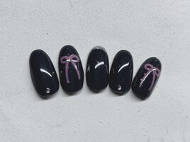 シンプルカラーにリボン♪