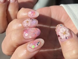 3D桜ネイル 13860円